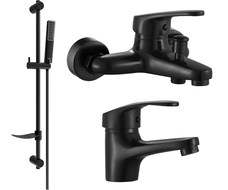 Mexen Erica DF72 zestaw wannowy, czarny - 746403DF72-70