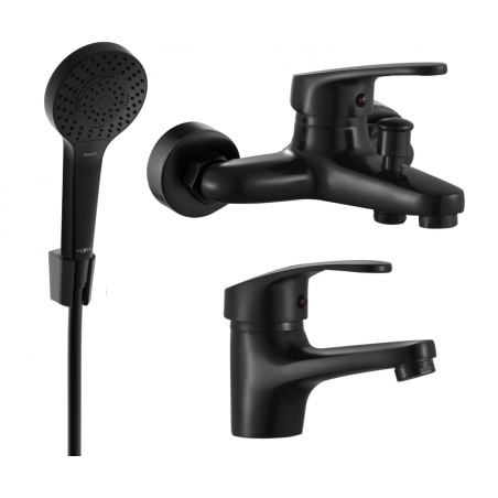 Mexen Erica R05 zestaw wannowy, czarny - 746403R05-70