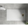 Mexen Hugo brodzik prostokątny SMC 150 x 90 cm, biały, maskownica złota - 42109015-G