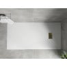 Mexen Hugo brodzik prostokątny SMC 180 x 90 cm, biały, maskownica złota - 42109018-G