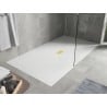 Mexen Hugo brodzik prostokątny SMC 150 x 100 cm, biały, maskownica złota - 42101015-G
