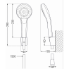 Mexen Erica R05 bateria wannowa z zestawem prysznicowym, chrom - 74643R05-00