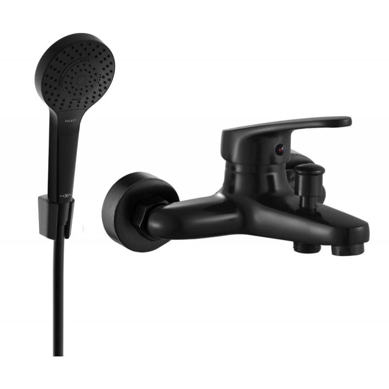 Mexen Erica R05 bateria wannowa z zestawem prysznicowym, czarna - 74643R05-70