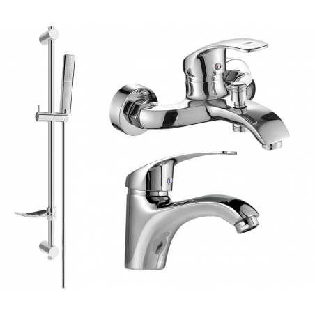 Mexen Fabia DF72 zestaw wannowy, chrom - 746503DF72-00