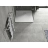 Mexen Hugo brodzik kwadratowy SMC 80 x 80 cm, biały, maskownica inox - 42108080-X