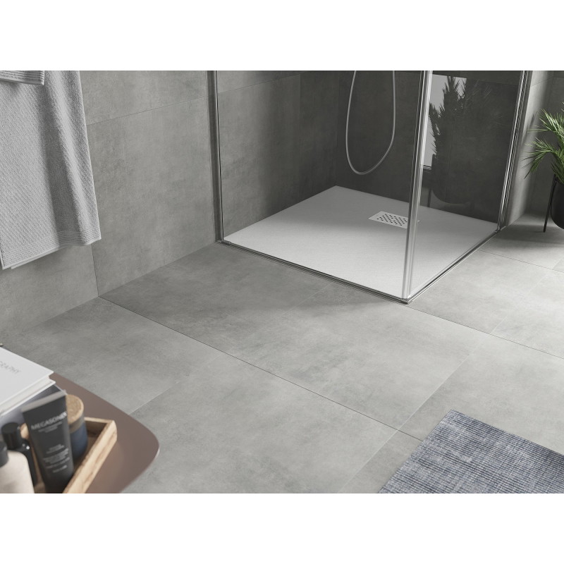 Mexen Hugo brodzik kwadratowy SMC 90 x 90 cm, biały, maskownica biała - 42109090-W