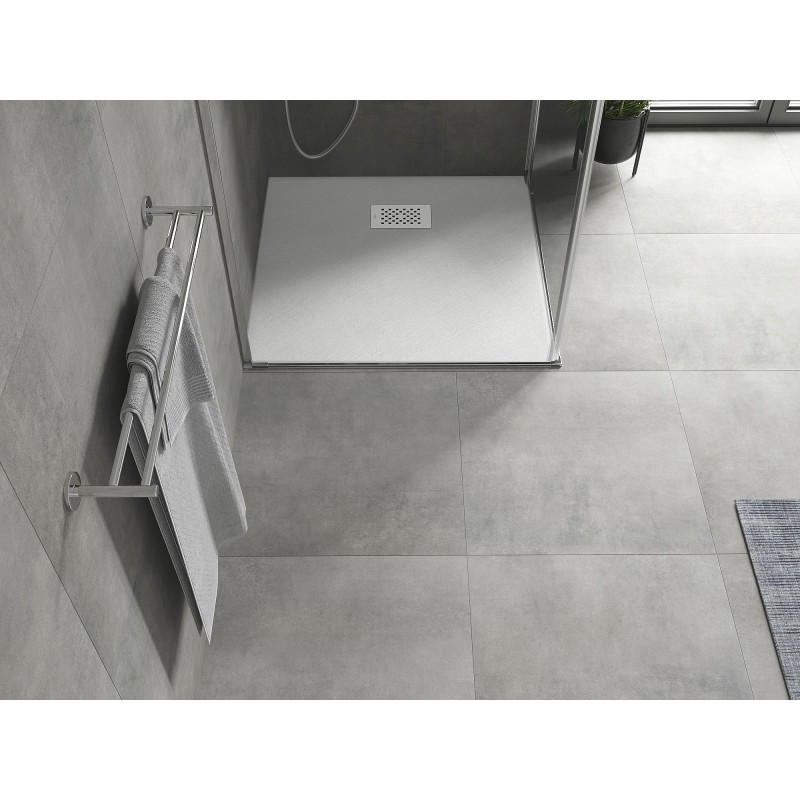 Mexen Hugo brodzik kwadratowy SMC 90 x 90 cm, biały, maskownica biała - 42109090-W