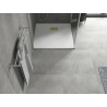 Mexen Hugo brodzik kwadratowy SMC 70 x 70 cm, biały, maskownica złota - 42107070-G