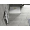 Mexen Hugo brodzik kwadratowy SMC 90 x 90 cm, biały, maskownica złota - 42109090-G