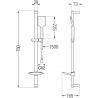 Mexen Fabia DB62 zestaw wannowy, chrom - 746503DB62-00