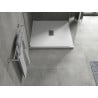 Mexen Hugo brodzik kwadratowy SMC 100 x 100 cm, biały, maskownica inox - 42101010-X