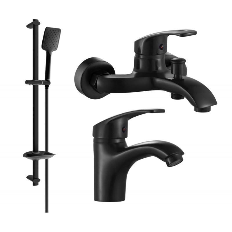 Mexen Fabia DB62 zestaw wannowy, czarny - 746503DB62-70