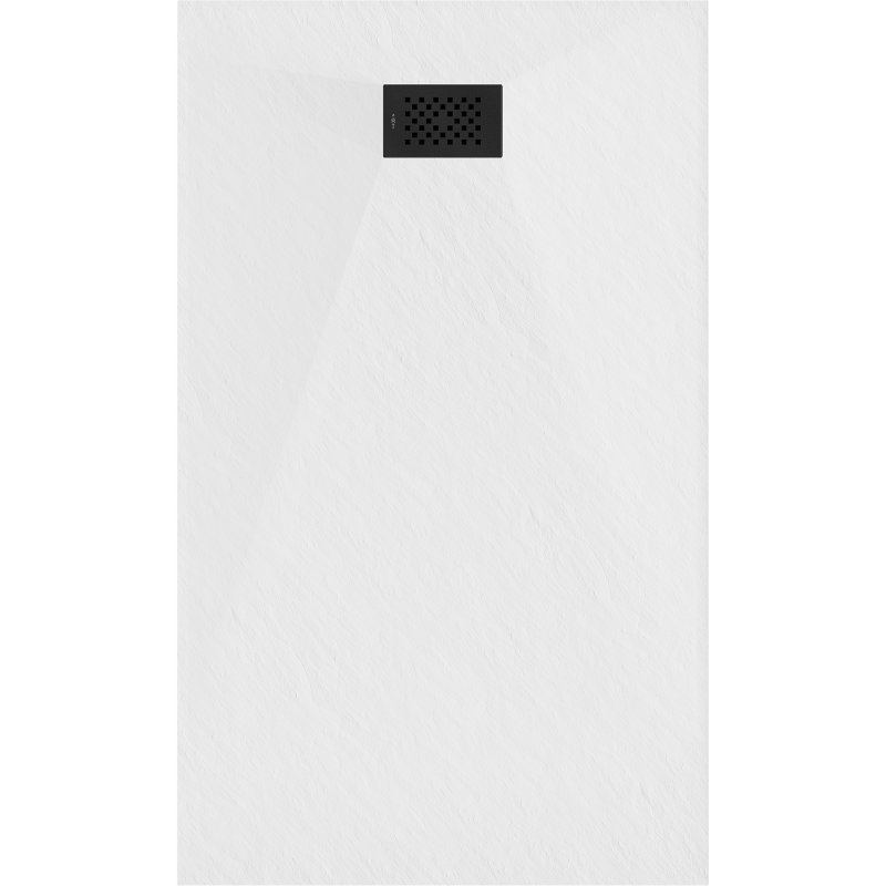 Mexen Hugo brodzik prostokątny SMC 150 x 70 cm, biały, maskownica czarna - 42107015-B