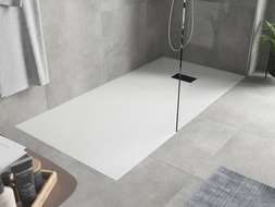 Mexen Hugo brodzik prostokątny SMC 180 x 80 cm, biały, maskownica czarna - 42108018-B