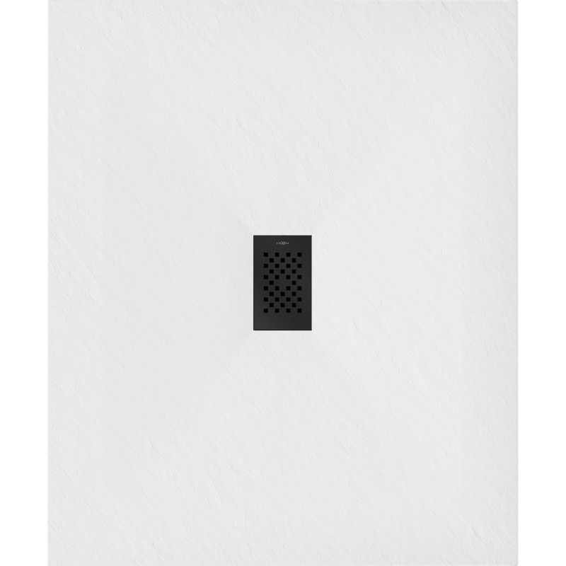 Mexen Hugo brodzik prostokątny SMC 120 x 100 cm, biały, maskownica czarna - 42101012-B
