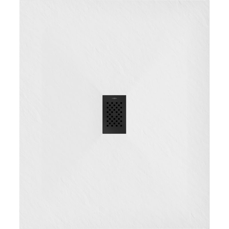 Mexen Hugo brodzik prostokątny SMC 130 x 100 cm, biały, maskownica czarna - 42101013-B