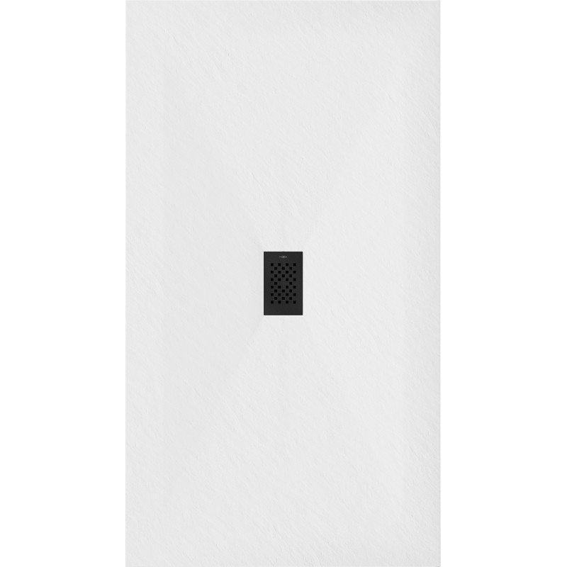 Mexen Hugo brodzik prostokątny SMC 180 x 100 cm, biały, maskownica czarna - 42101018-B
