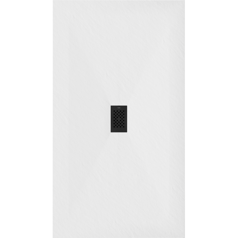 Mexen Hugo brodzik prostokątny SMC 200 x 100 cm, biały, maskownica czarna - 42101020-B