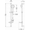 Mexen Fabia DB05 zestaw prysznicowy, chrom - 746504DB05-00