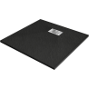 Mexen Hugo brodzik kwadratowy SMC 70 x 70 cm, czarny, maskownica inox - 42707070-X