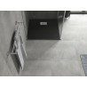 Mexen Hugo brodzik kwadratowy SMC 70 x 70 cm, czarny, maskownica inox - 42707070-X
