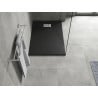 Mexen Hugo brodzik prostokątny SMC 90 x 70 cm, czarny, maskownica inox - 42707090-X
