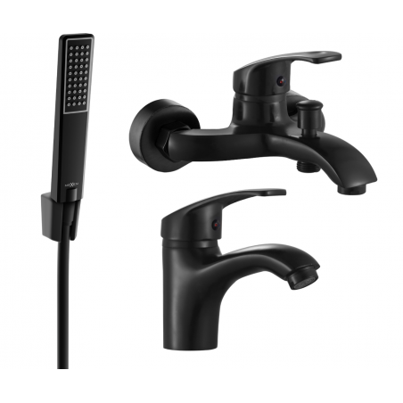 Mexen Fabia R72 zestaw wannowy, czarny - 746503R72-70