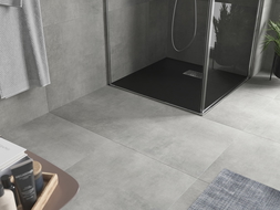 Mexen Hugo brodzik kwadratowy SMC 80 x 80 cm, czarny, maskownica inox - 42708080-X