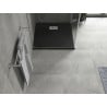 Mexen Hugo brodzik kwadratowy SMC 80 x 80 cm, czarny, maskownica inox - 42708080-X
