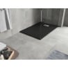 Mexen Hugo brodzik prostokątny SMC 120 x 80 cm, czarny, maskownica inox - 42708012-X