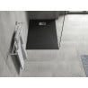 Mexen Hugo brodzik prostokątny SMC 120 x 80 cm, czarny, maskownica inox - 42708012-X