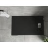 Mexen Hugo brodzik prostokątny SMC 160 x 80 cm, czarny, maskownica inox - 42708016-X