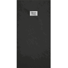 Mexen Hugo brodzik prostokątny SMC 170 x 80 cm, czarny, maskownica inox - 42708017-X