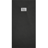 Mexen Hugo brodzik prostokątny SMC 180 x 80 cm, czarny, maskownica inox - 42708018-X