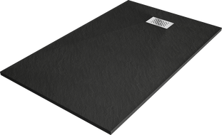 Mexen Hugo brodzik prostokątny SMC 140 x 90 cm, czarny, maskownica inox - 42709014-X