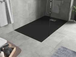 Mexen Hugo brodzik prostokątny SMC 150 x 90 cm, czarny, maskownica inox - 42709015-X