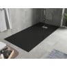 Mexen Hugo brodzik prostokątny SMC 180 x 90 cm, czarny, maskownica inox - 42709018-X