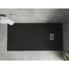 Mexen Hugo brodzik prostokątny SMC 180 x 90 cm, czarny, maskownica inox - 42709018-X