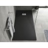 Mexen Hugo brodzik prostokątny SMC 180 x 90 cm, czarny, maskownica inox - 42709018-X