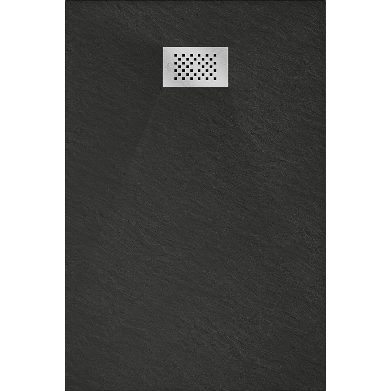 Mexen Hugo brodzik prostokątny SMC 110 x 90 cm, czarny, maskownica inox - 42709011-X