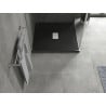 Mexen Hugo brodzik kwadratowy SMC 100 x 100 cm, czarny, maskownica inox - 42701010-X