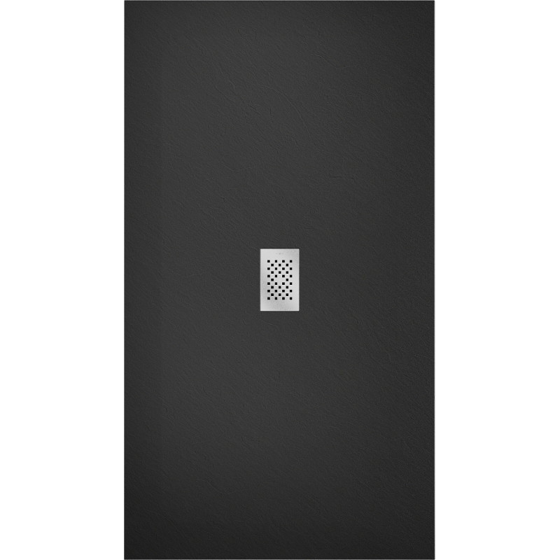 Mexen Hugo brodzik prostokątny SMC 150 x 100 cm, czarny, maskownica inox - 42701015-X