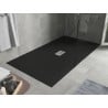 Mexen Hugo brodzik prostokątny SMC 170 x 100 cm, czarny, maskownica inox - 42701017-X