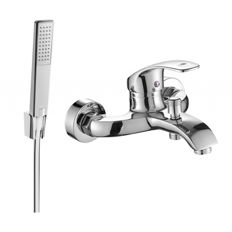 Mexen Fabia R72 bateria wannowa z zestawem prysznicowym, chrom - 74653R72-00