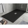 Mexen Hugo brodzik prostokątny SMC 200 x 100 cm, czarny, maskownica inox - 42701020-X