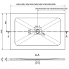 Mexen Hugo brodzik prostokątny SMC 200 x 100 cm, czarny, maskownica inox - 42701020-X