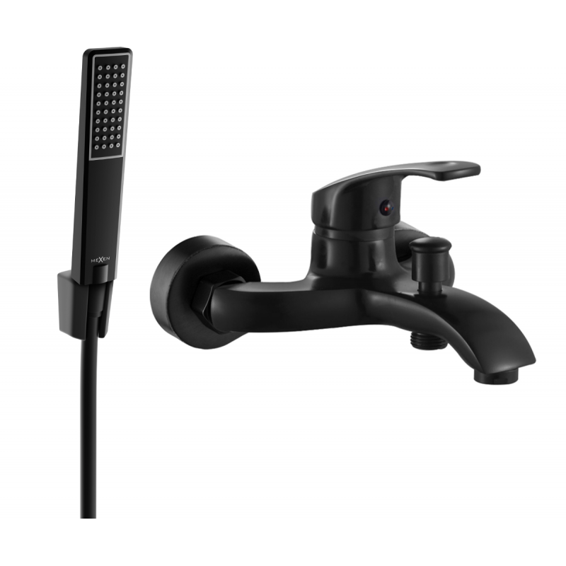 Mexen Fabia R72 bateria wannowa z zestawem prysznicowym, czarna - 74653R72-70