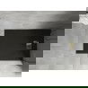 Mexen Hugo brodzik prostokątny SMC 120 x 70 cm, czarny, maskownica złota - 42707012-G
