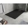 Mexen Hugo brodzik prostokątny SMC 150 x 70 cm, czarny, maskownica złota - 42707015-G