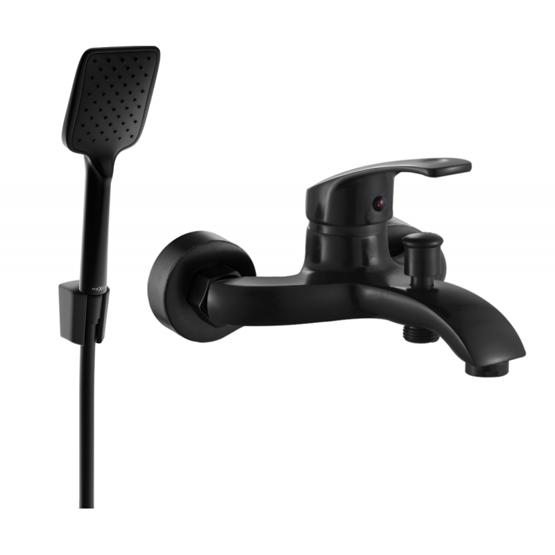 Mexen Fabia R62 bateria wannowa z zestawem prysznicowym, czarna - 74653R62-70